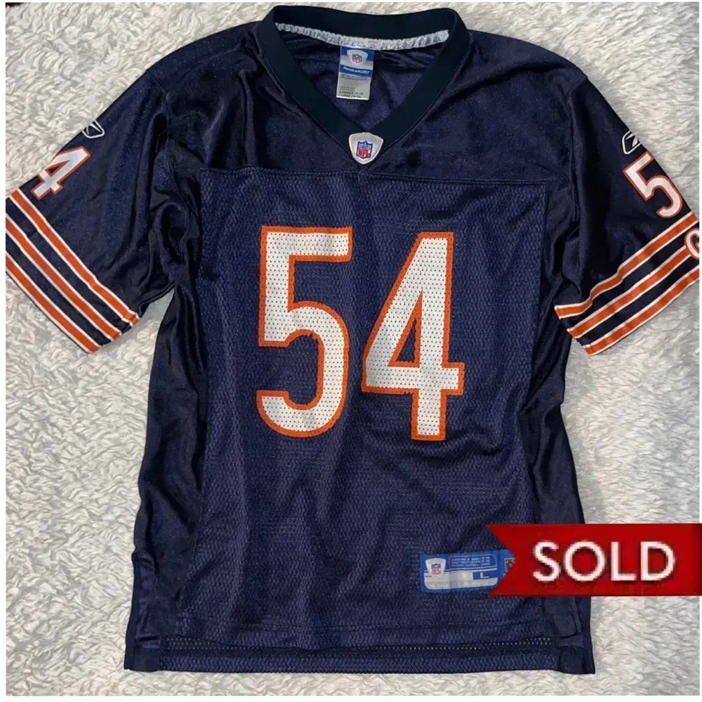 Vintage NFL equipment Reebok Chicago Bears Brian Urlacher jersey retired #54 - Picture 1 of 15
